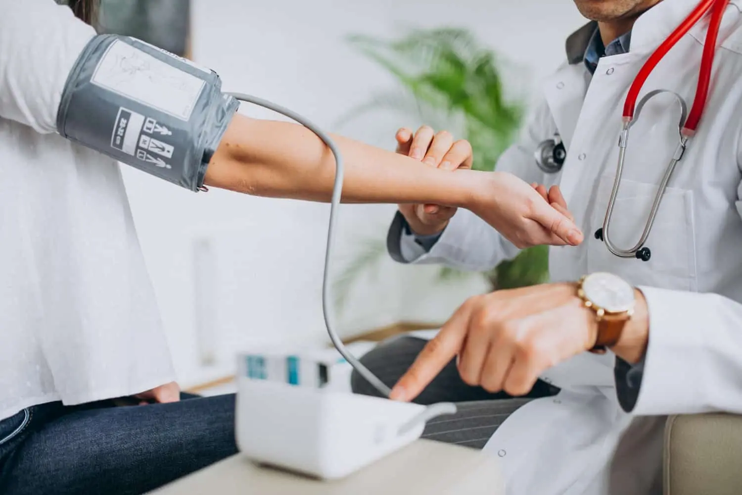 Doctor reviewing heart health diagnostics and cardiovascular scans