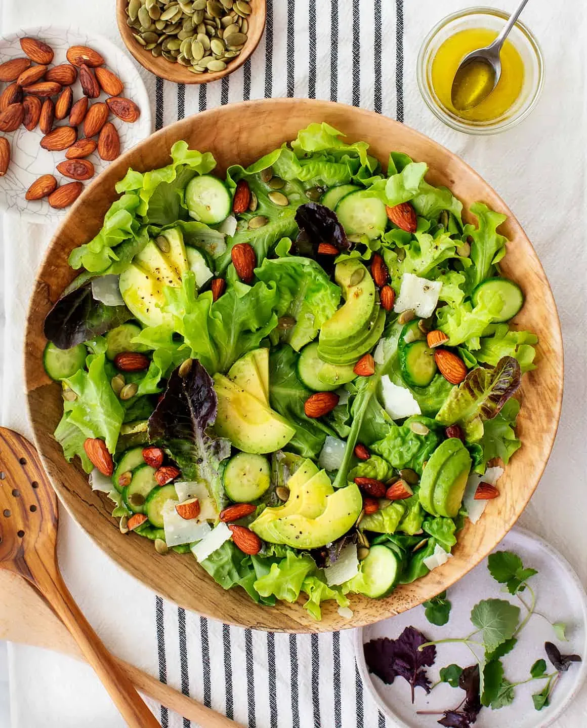Fresh green vegetable salad representing nutrition and healthy eating
