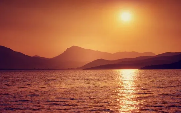 Warm golden sunset horizon representing circadian harmony